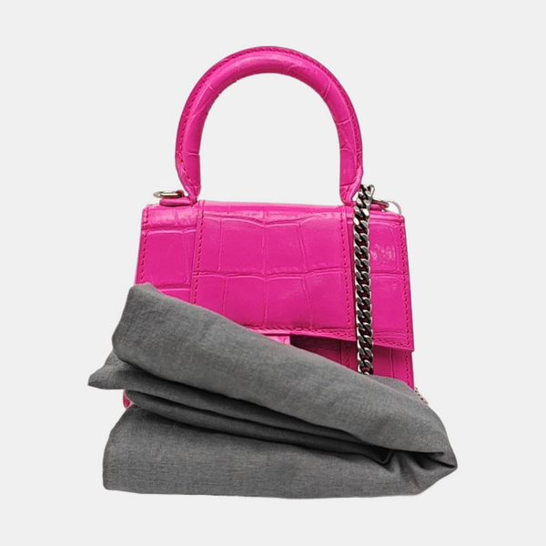 Hourglass Mini Calfskin Red