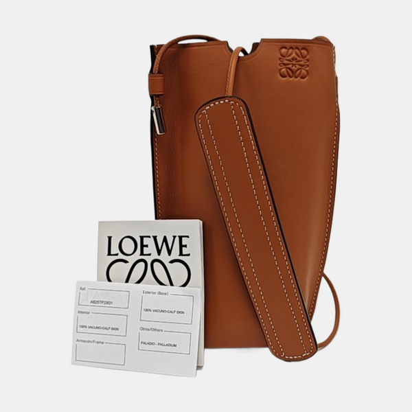 Calfskin Shoulder Bag Brown