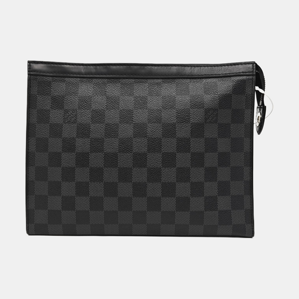 Pochette Voyag MM Damier Graphite Coated Canvas Gray