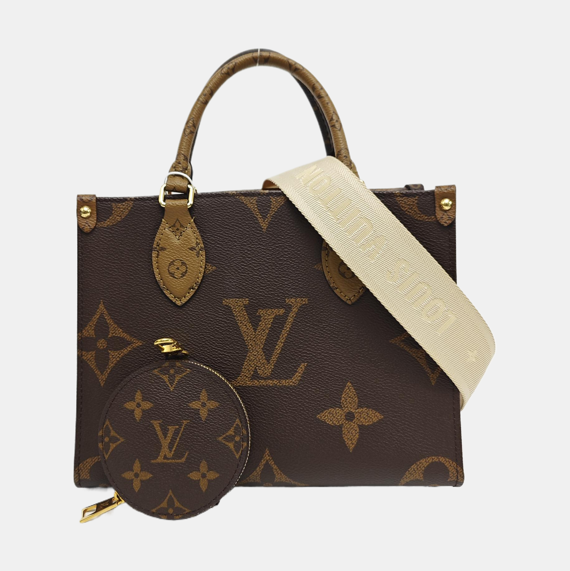 ONTHEGO PM Monogram Coated Canvas Brown