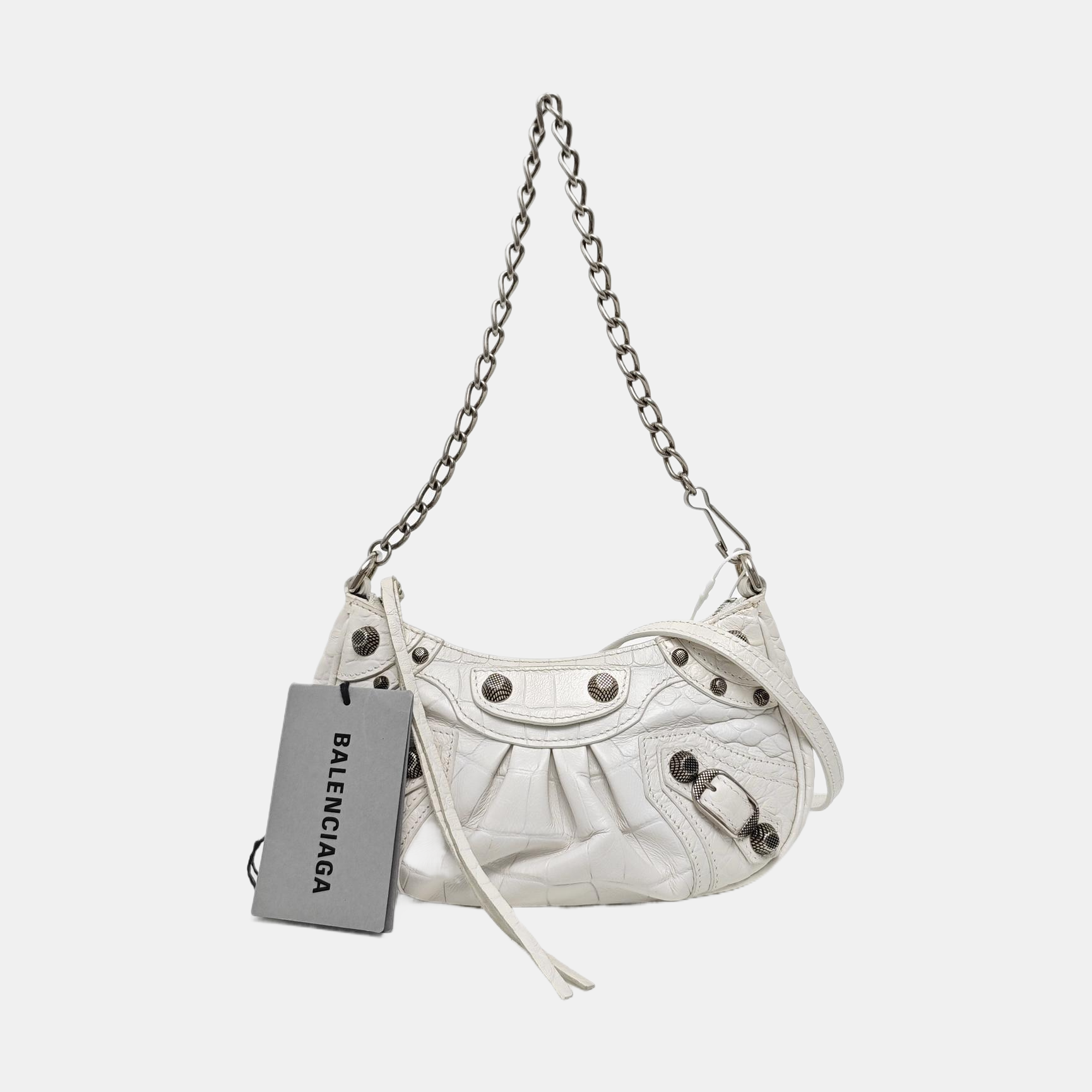 Le Cagole Mini Calfskin White