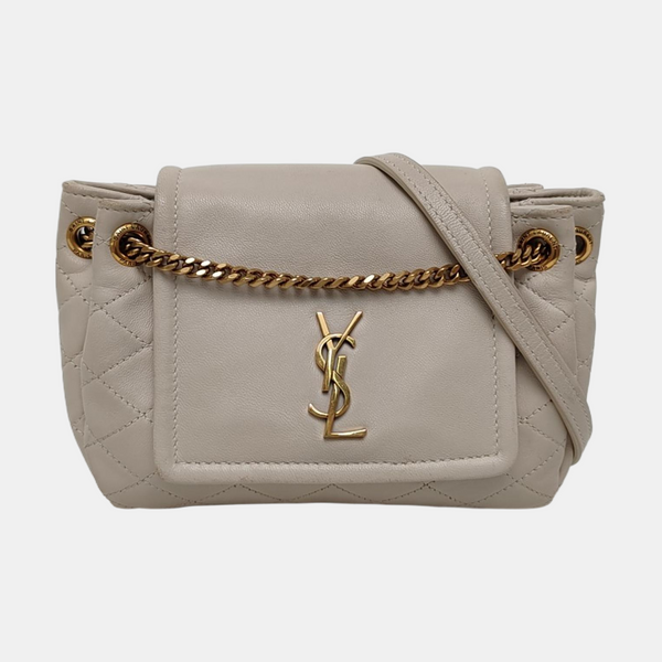 NOLITA Mini Quilted Lambskin White