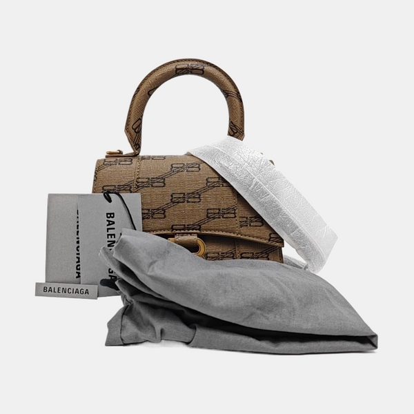 Hourglass XS Coated Canvas Brown
