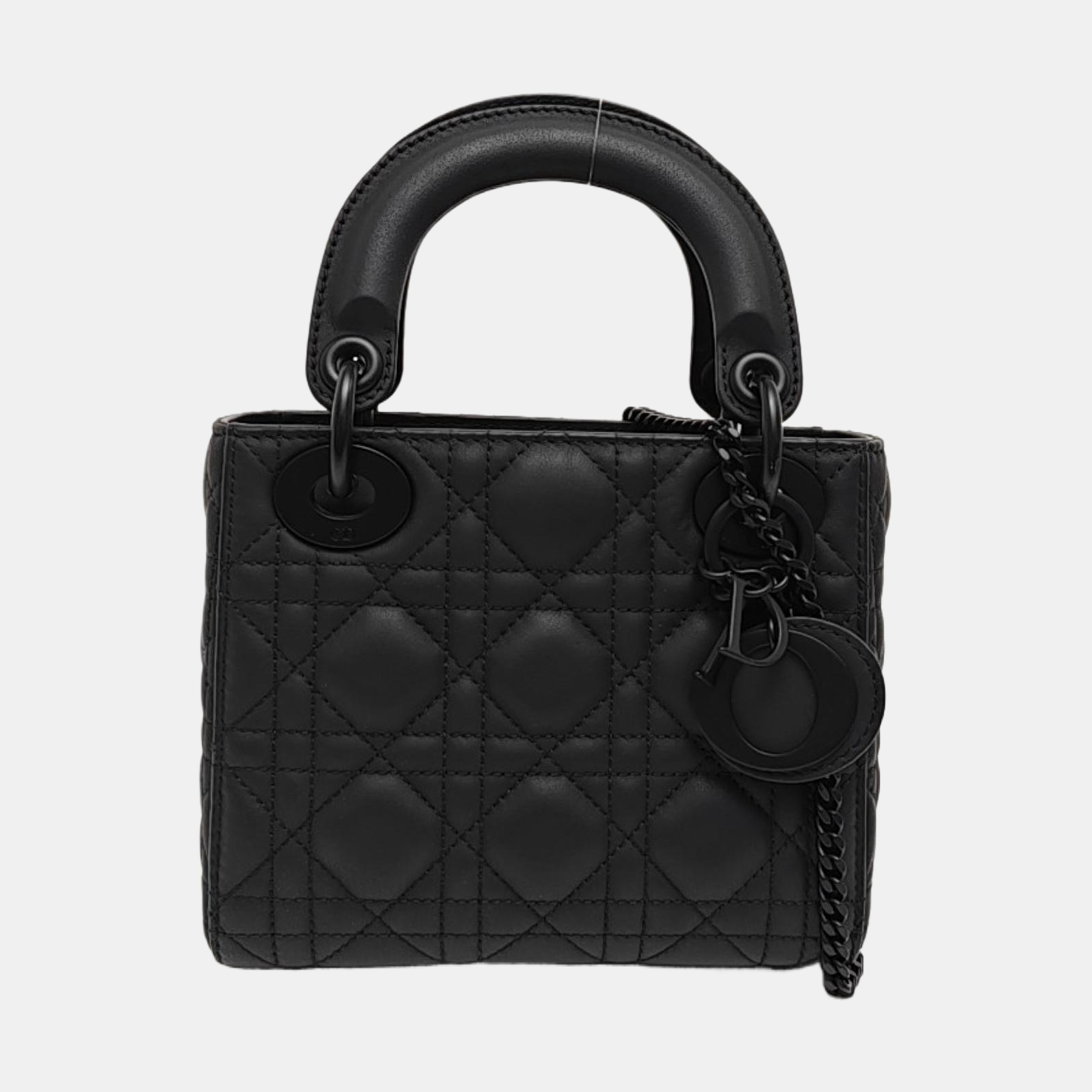 Lady Dior Mini Cannage Calfskin Black