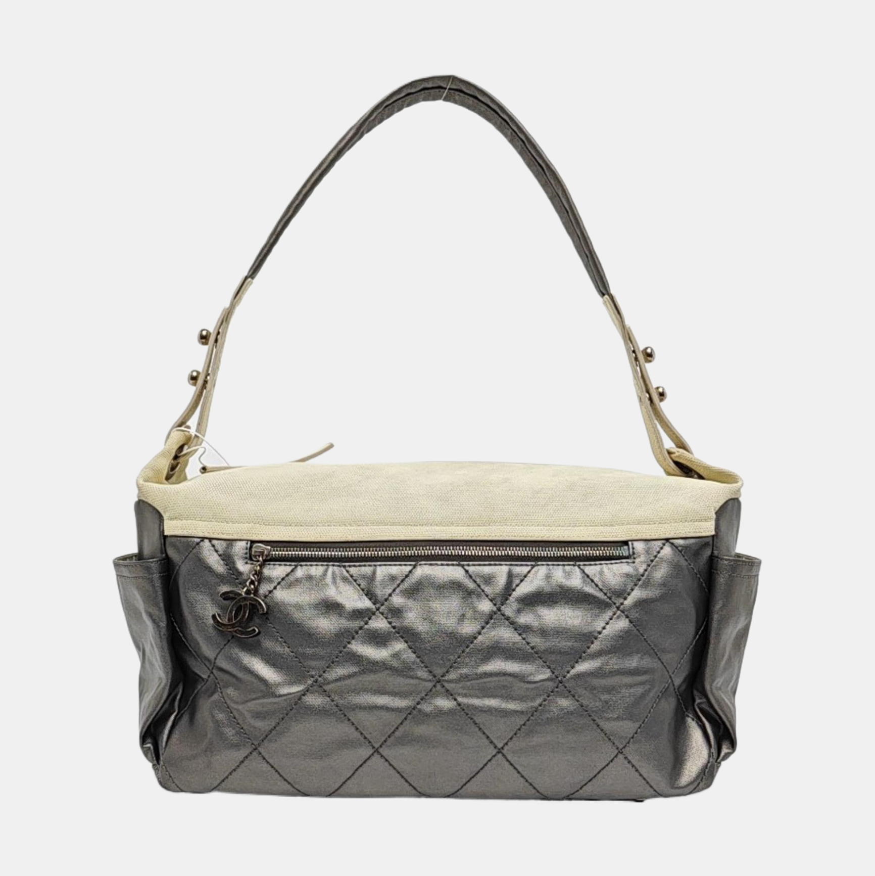 PARIS BIARRITZ Quilted Coated Canvas Gray