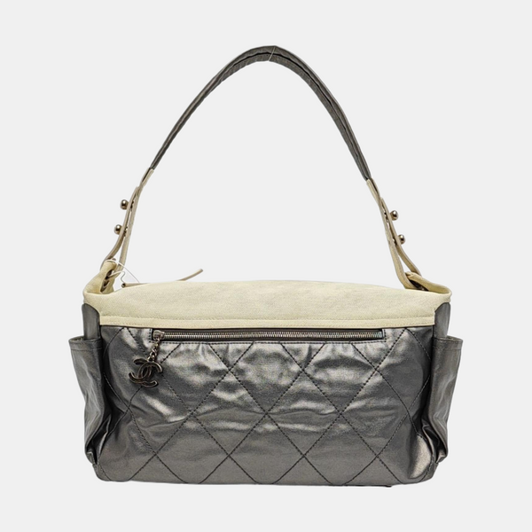 PARIS BIARRITZ Quilted Coated Canvas Gray