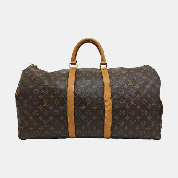 SAC SOUPLE 55 Monogram Coated Canvas Brown