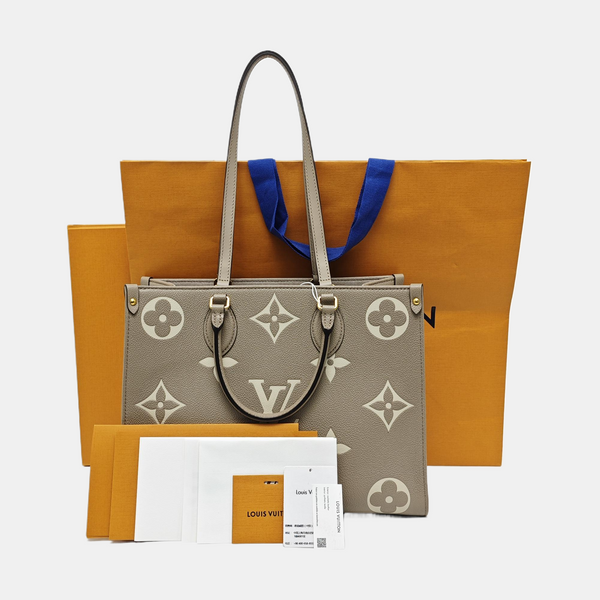ONTHEGO MM Monogram Calfskin Gray