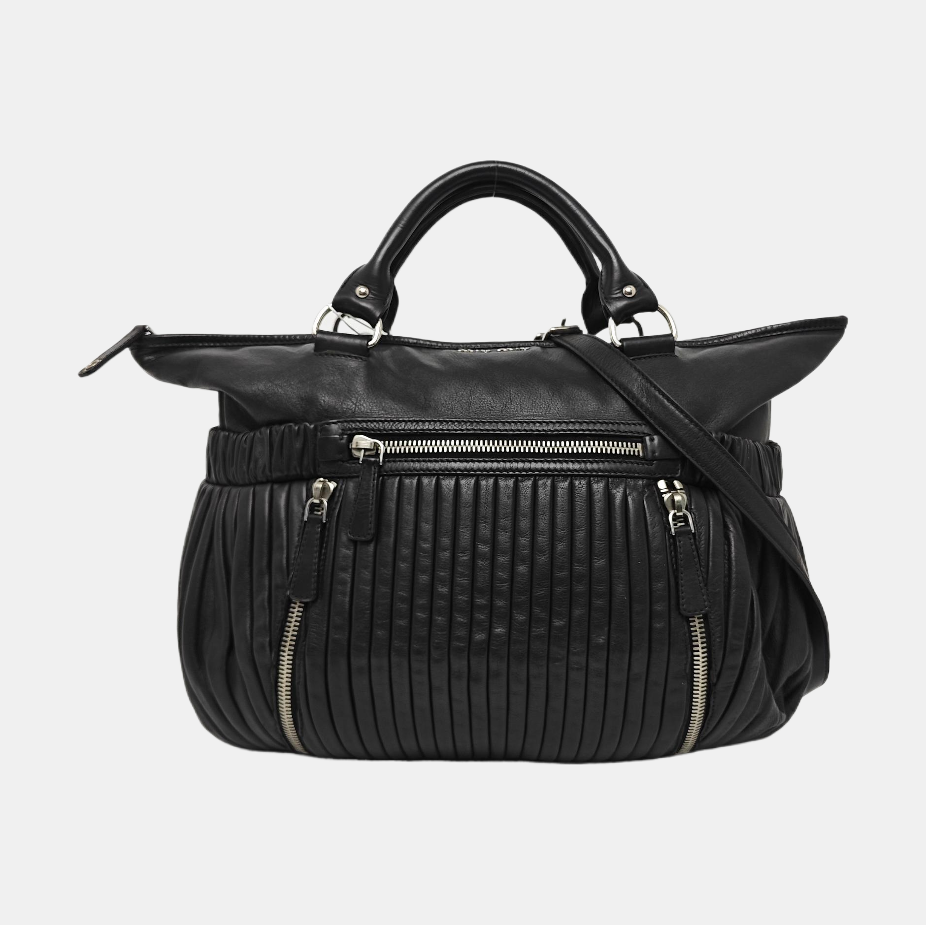 Large Leather Black