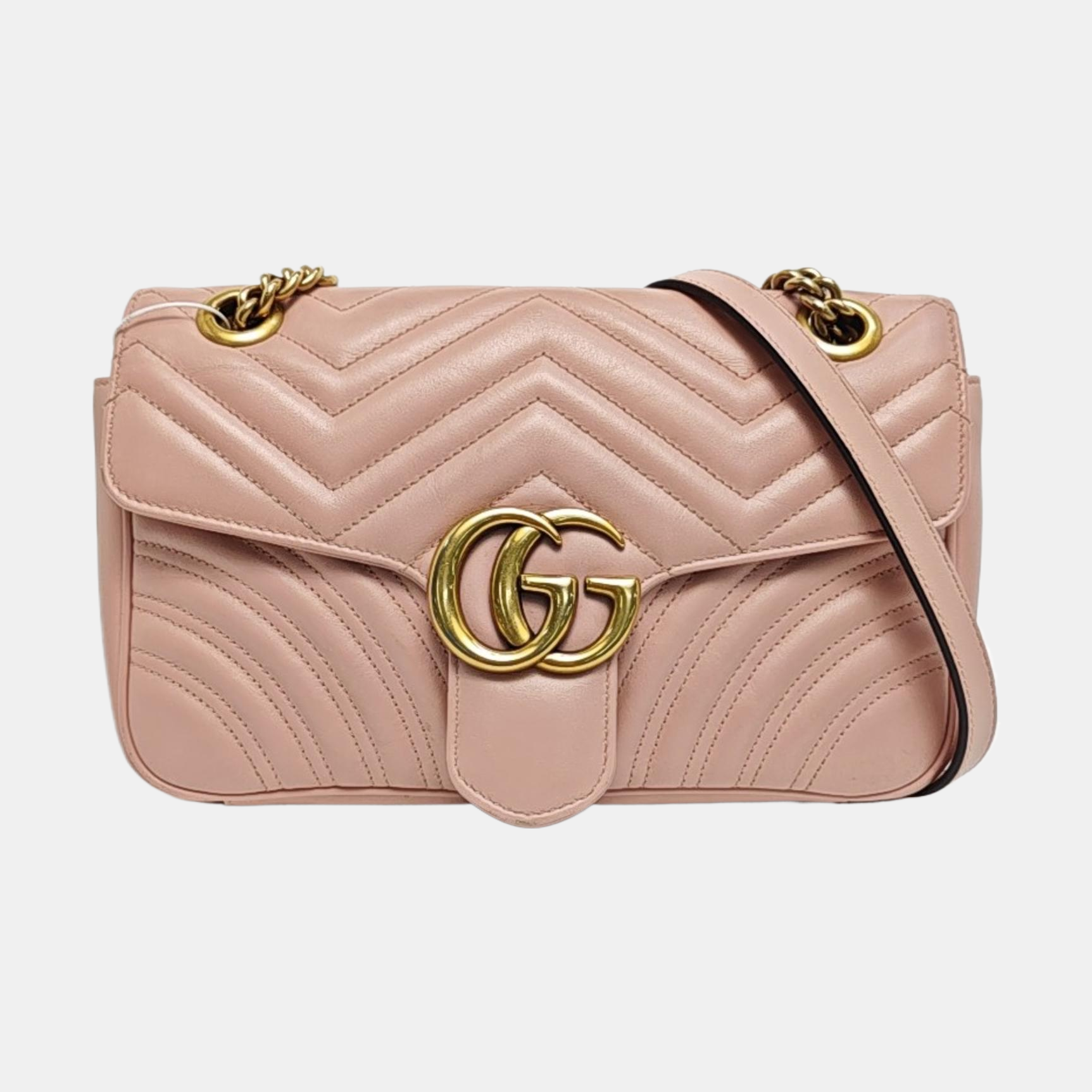 GG Marmont Medium Quilted Calfskin Pink