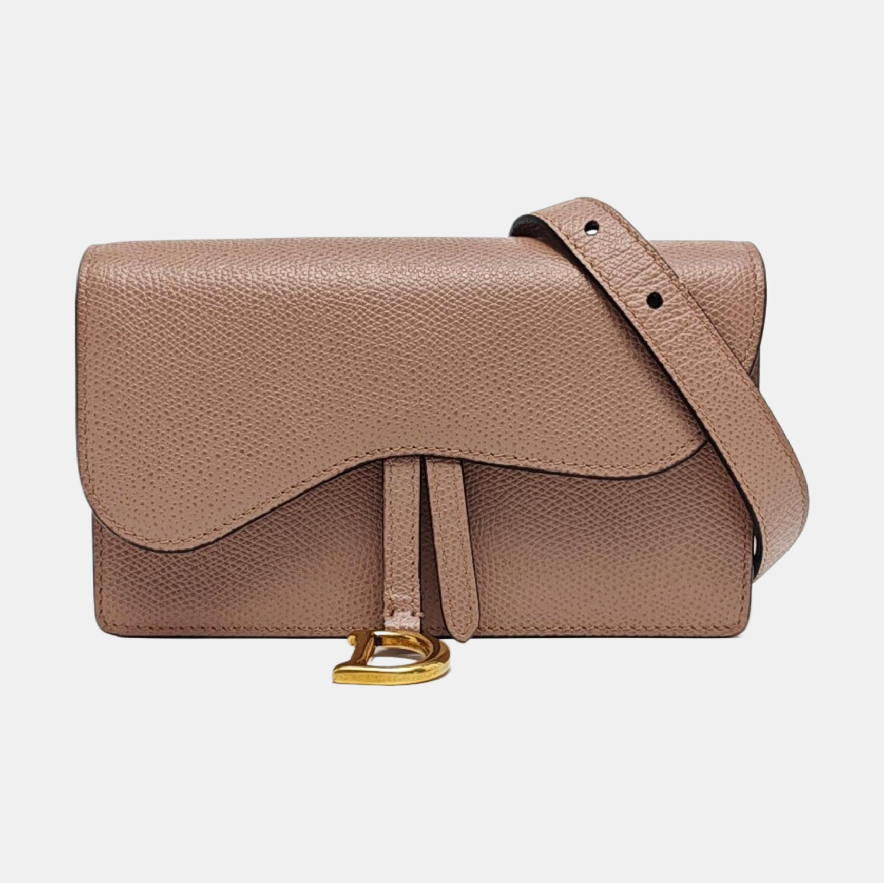 Authenticated pre-owned  Saddle Calfskin Pink - Belt Bag at Looply