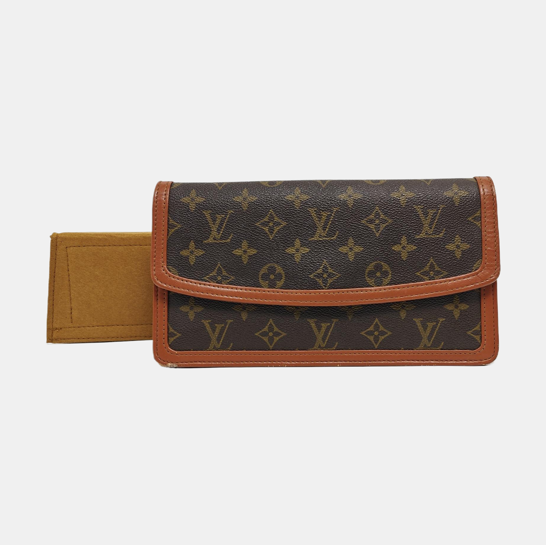 DAME Monogram Coated Canvas Brown