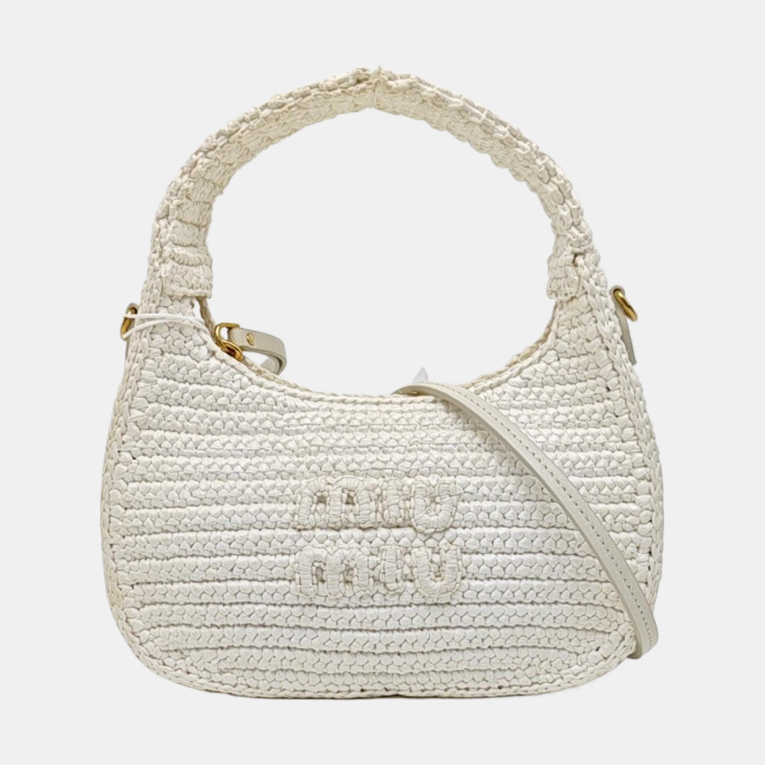 Fabric Shoulder Bag White