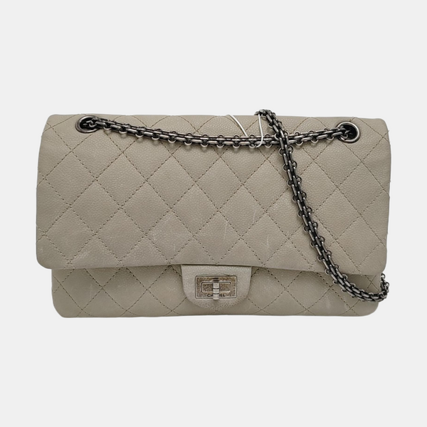 2.55 227 Quilted Calfskin Green