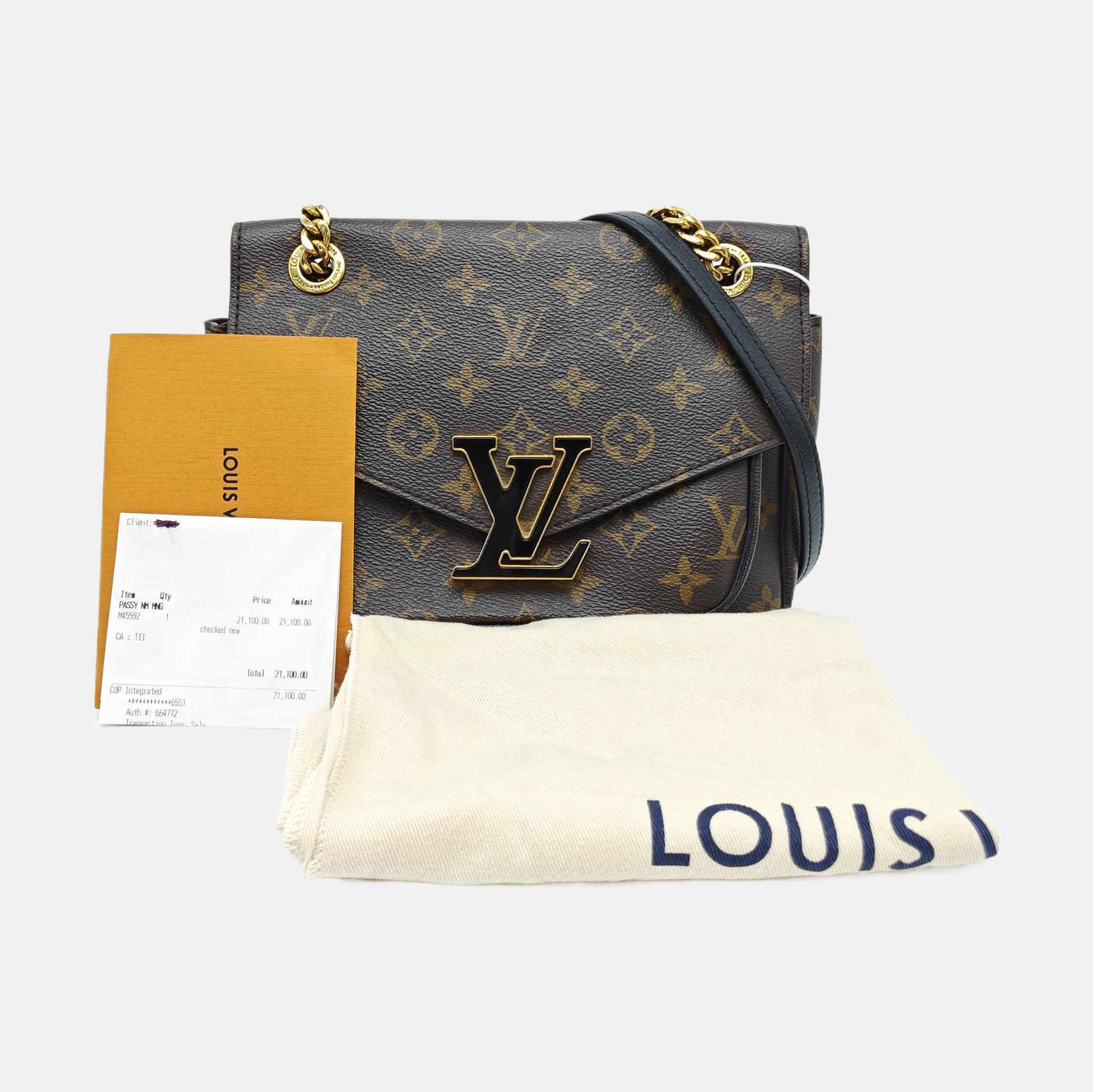 PASSY Monogram Coated Canvas Brown