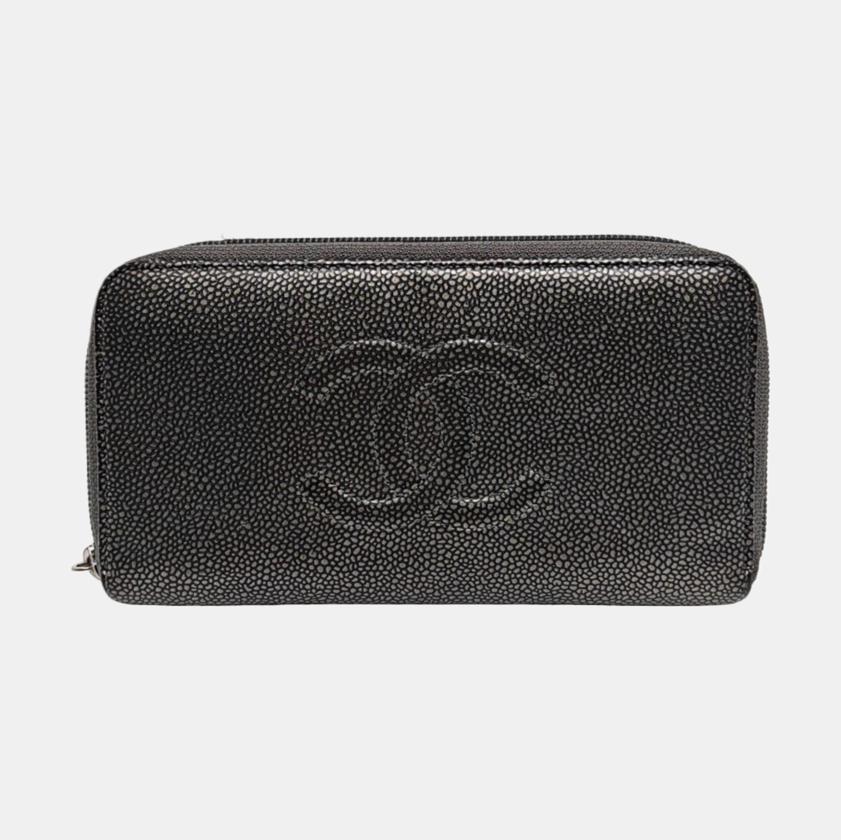 Quilted Grained Calfskin Gray