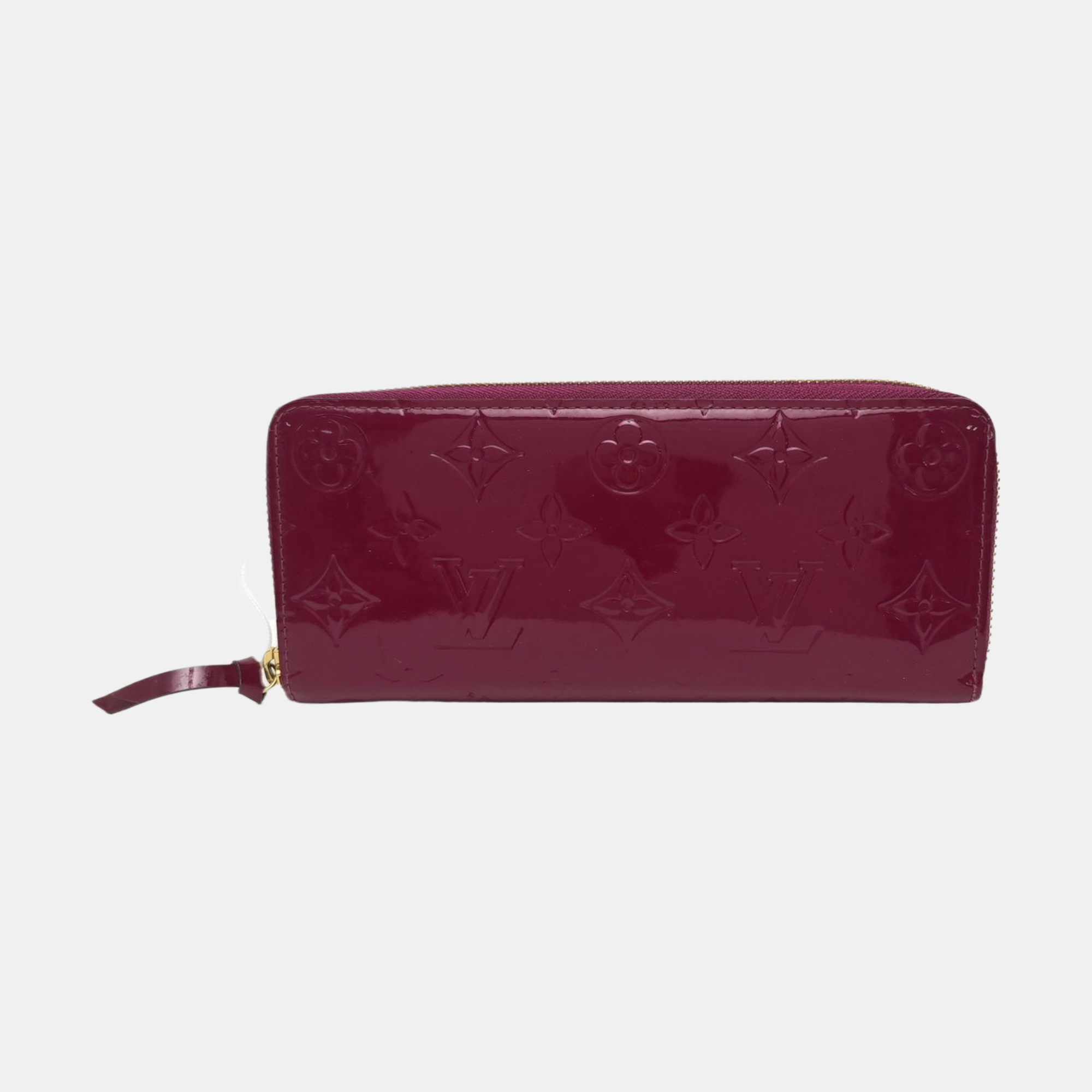 CLÉMENCE Monogram Patent Leather Purple Wallet