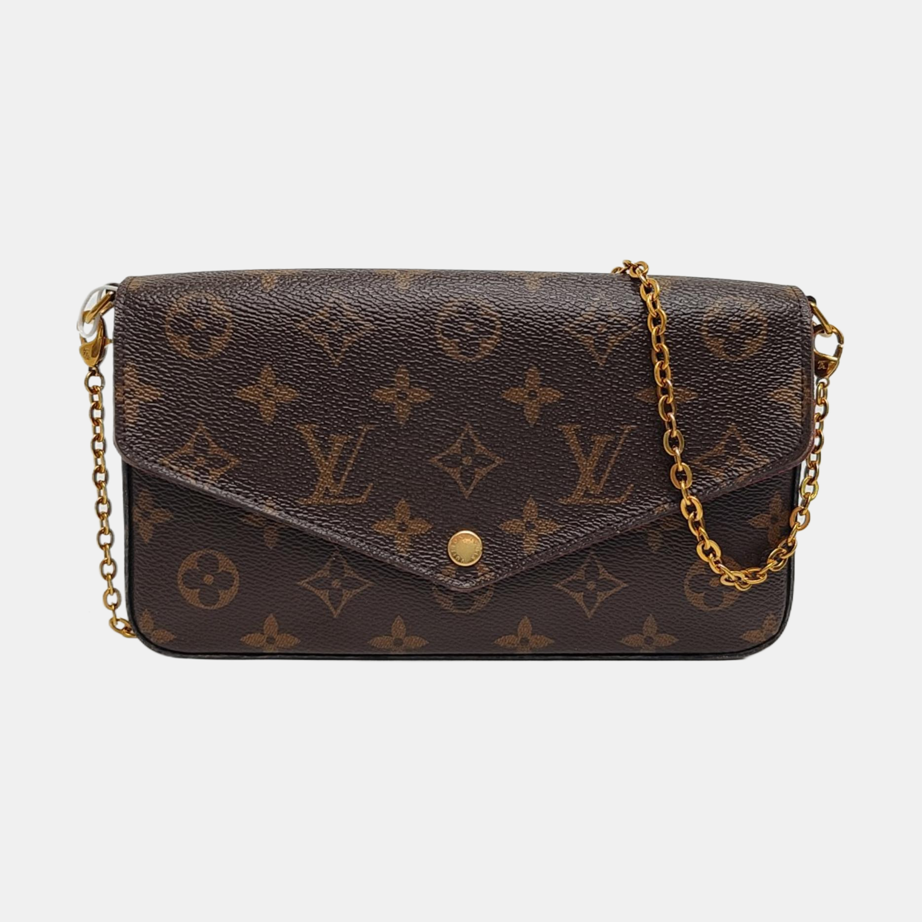 Authenticated pre-owned  FÉLICIE Monogram Coated Canvas Brown - Shoulder Bag at Looply