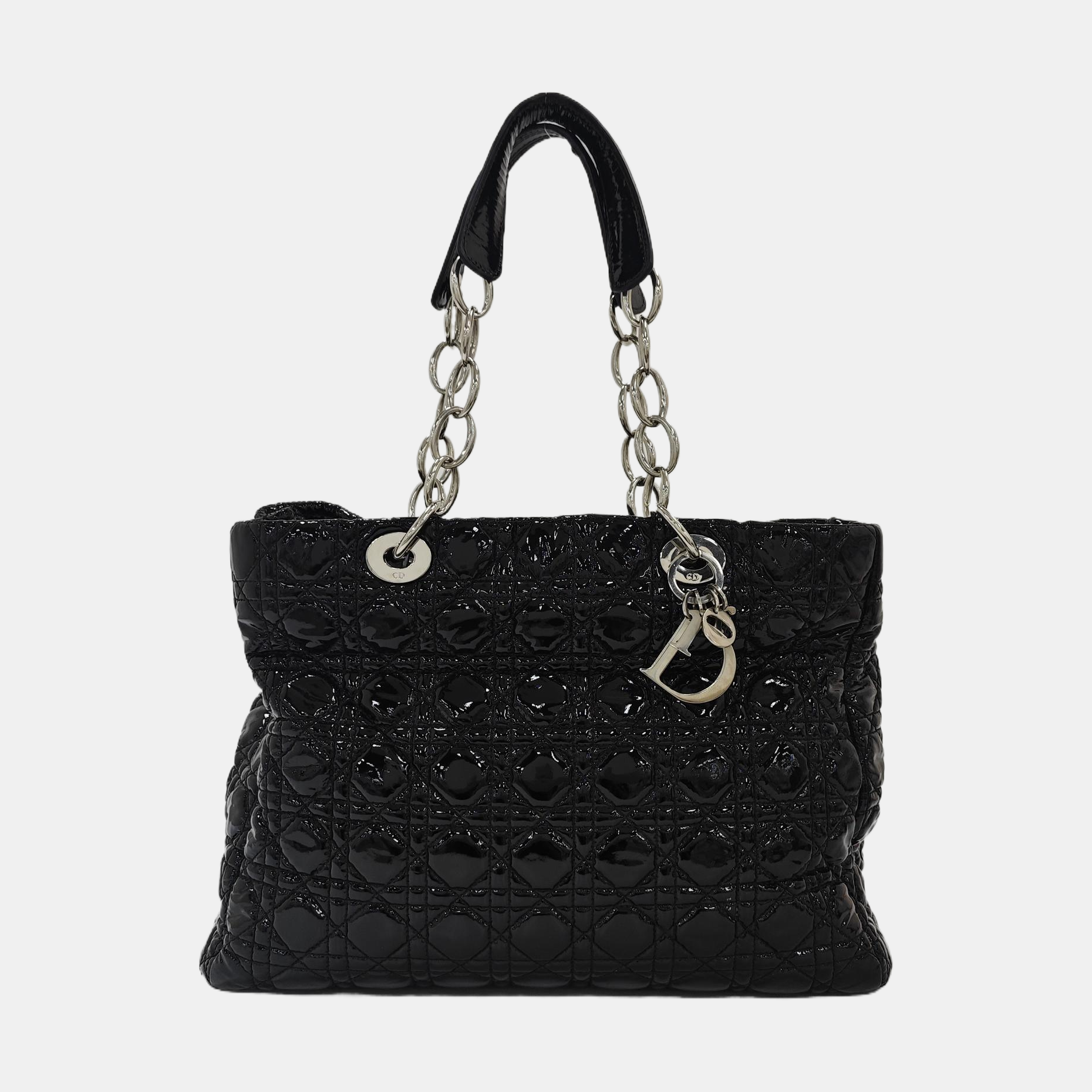 Dior Soft Cannage Patent Leather Black
