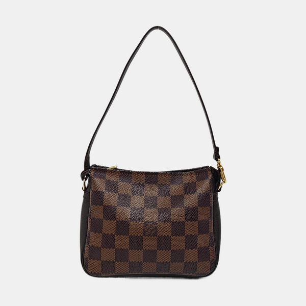 TROUSSE MAKE UP Damier Ebene Coated Canvas Brown