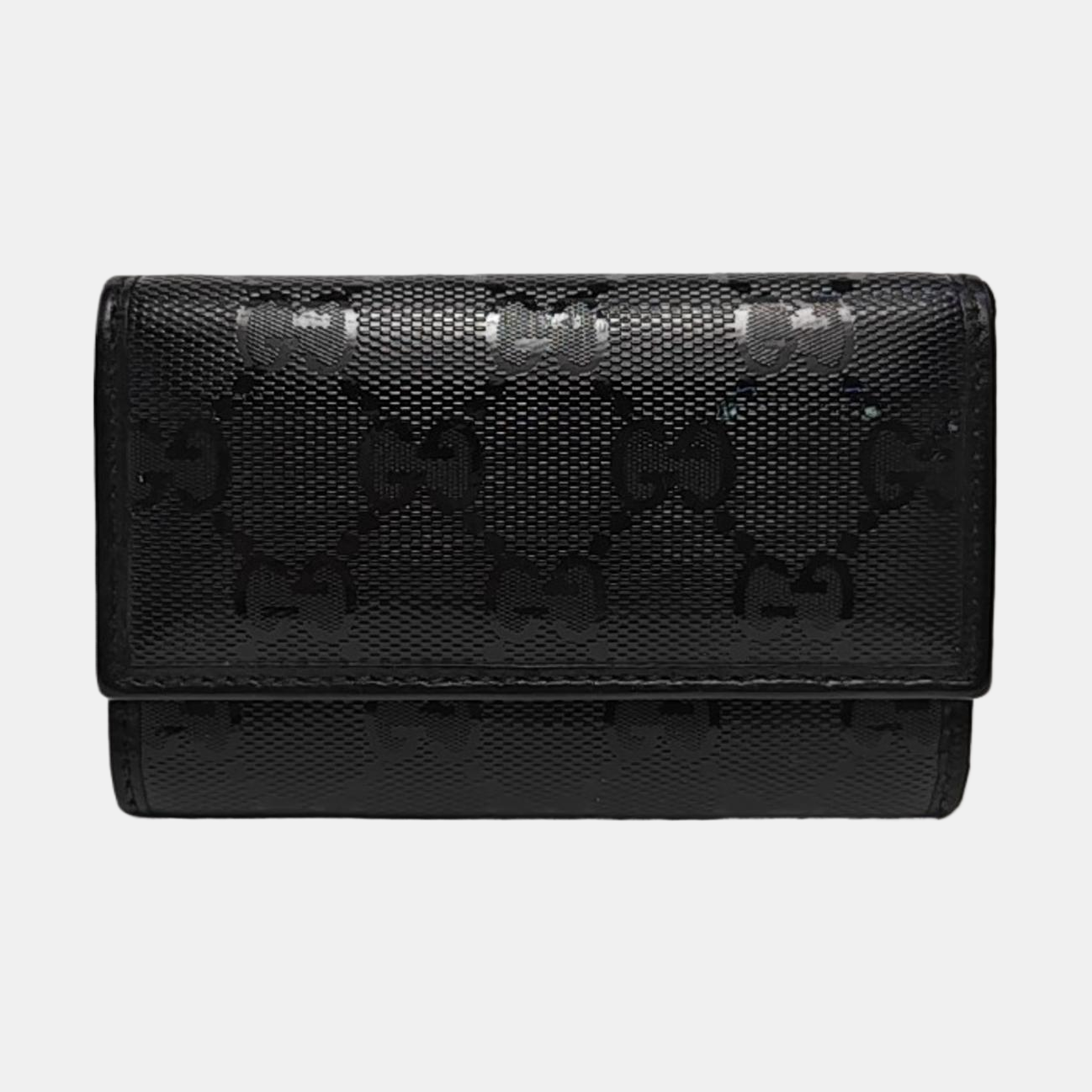 Monogram Coated Canvas Key Pouch Black
