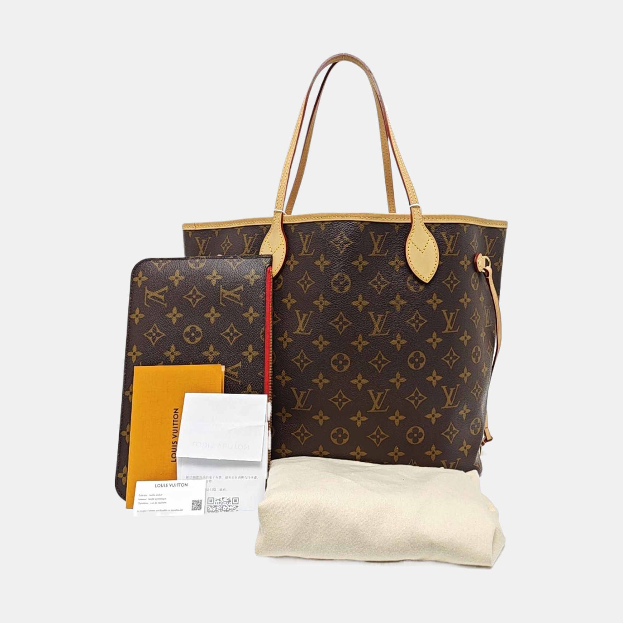 NEVERFULL MM Monogram Coated Canvas Brown