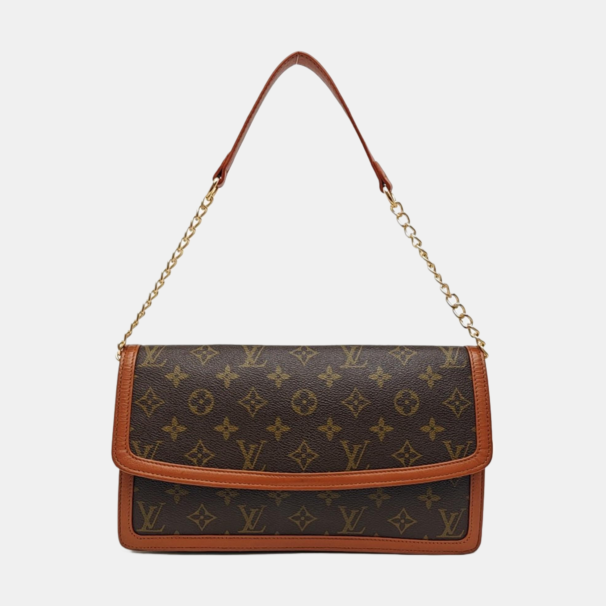 DAME GM Monogram Coated Canvas Brown