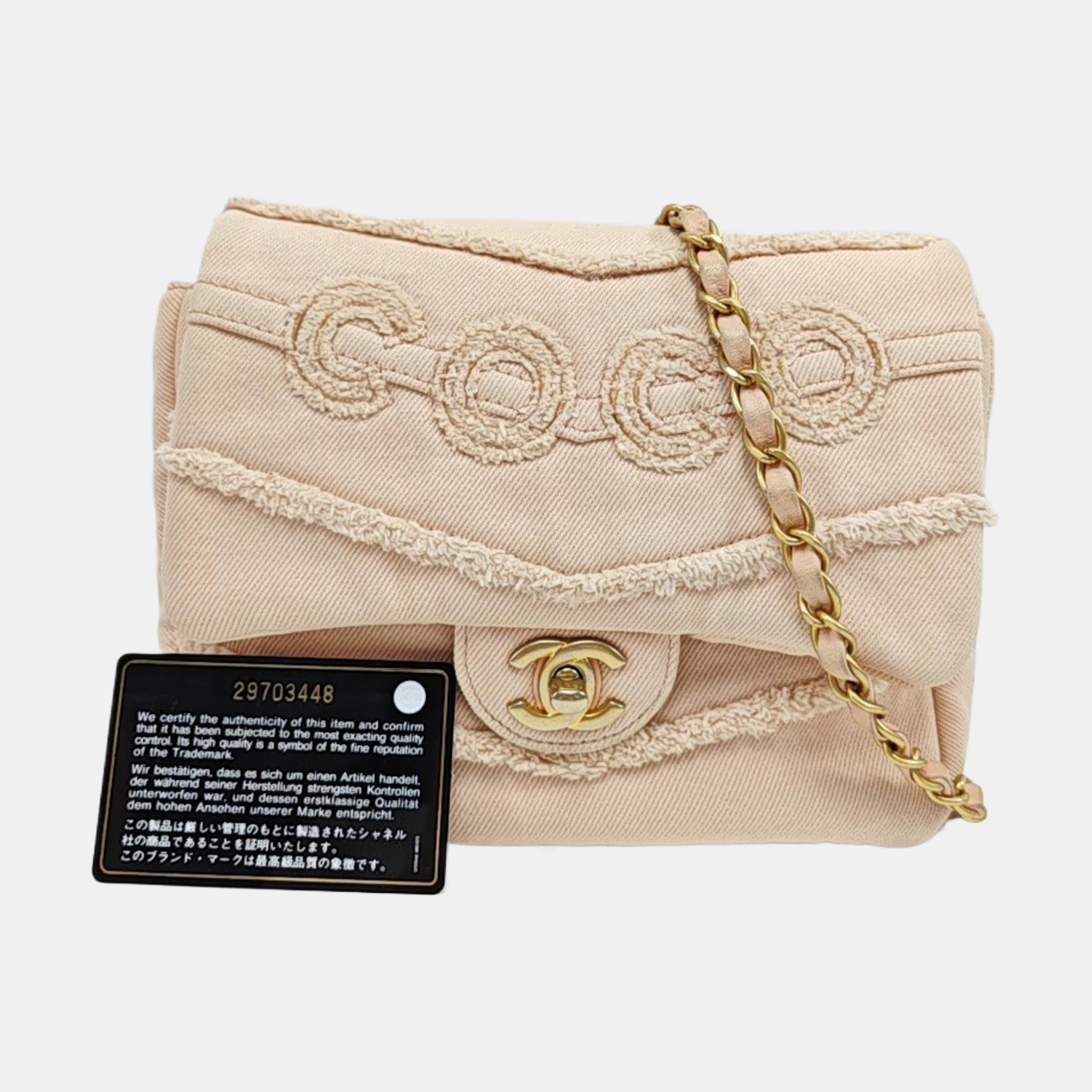 Authenticated pre-owned  CLASSIC FLAP Canvas Pink - Shoulder Bag at Looply