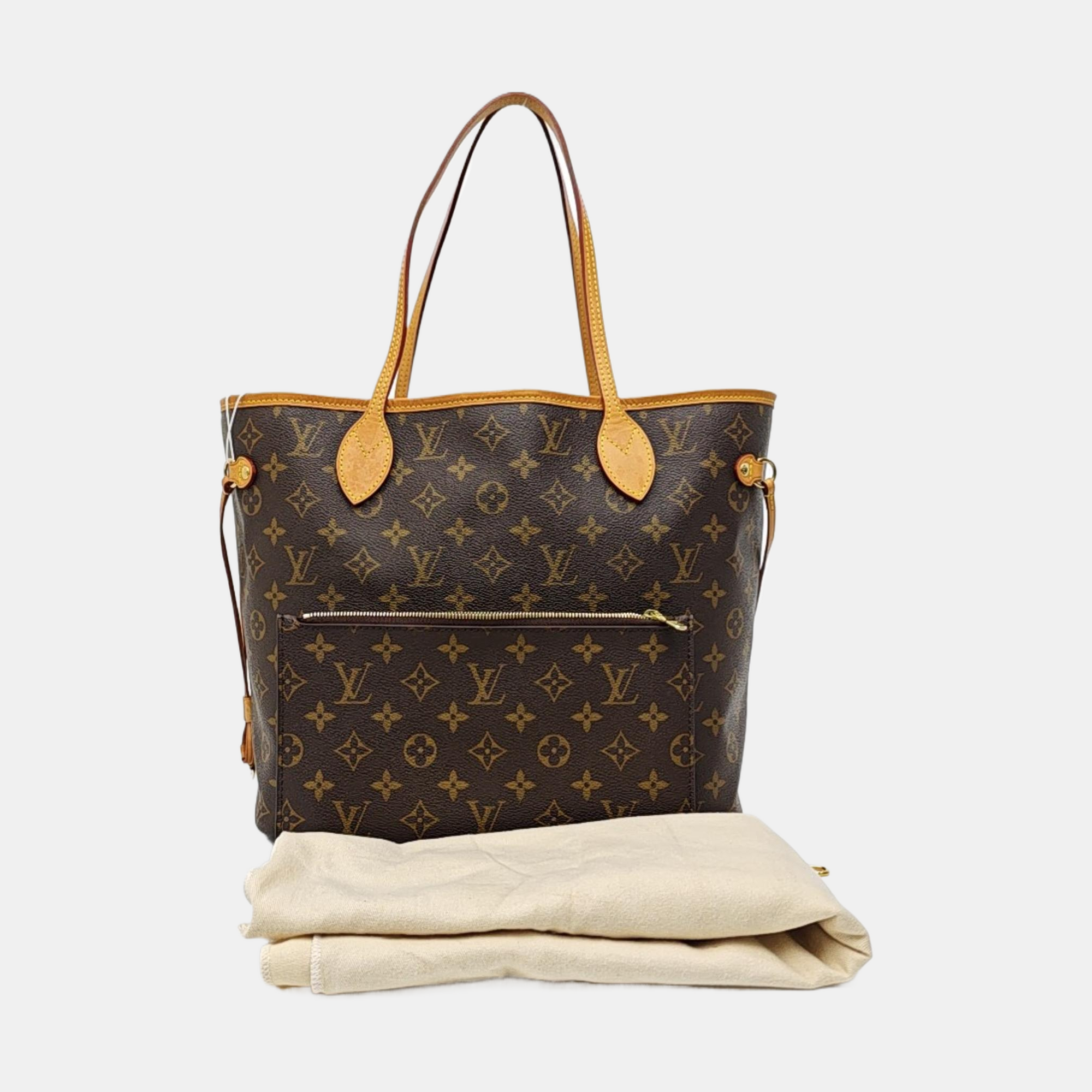 NEVERFULL MM Monogram Coated Canvas Brown