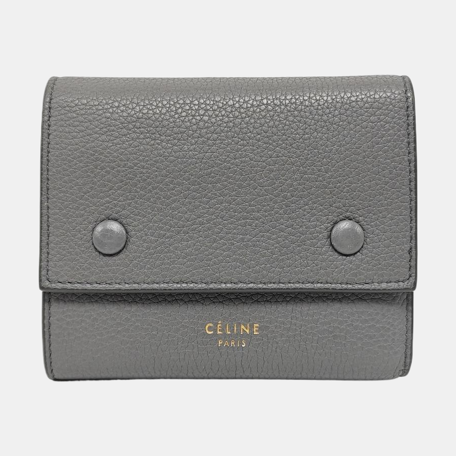 BIKER Calfskin Gray Wallet