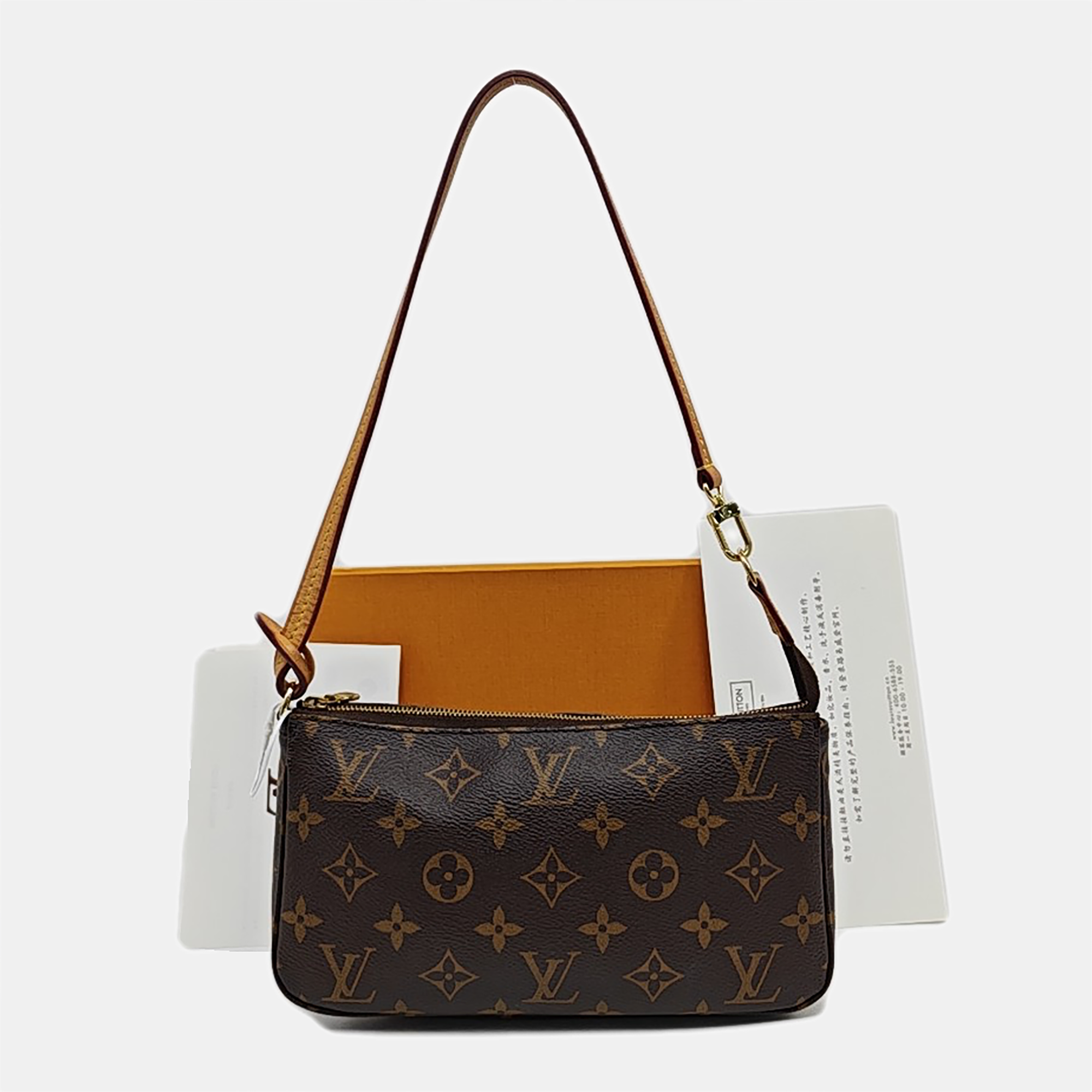 ACCESSOIRES GM Monogram Coated Canvas Brown