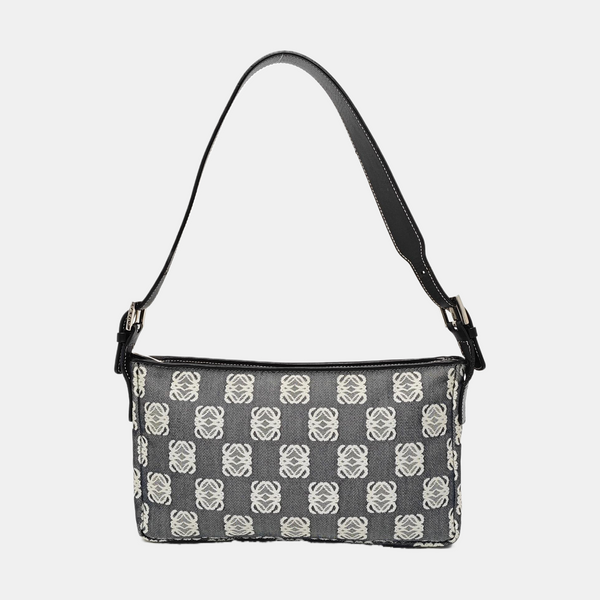 Monogram Canvas Shoulder Bag Gray