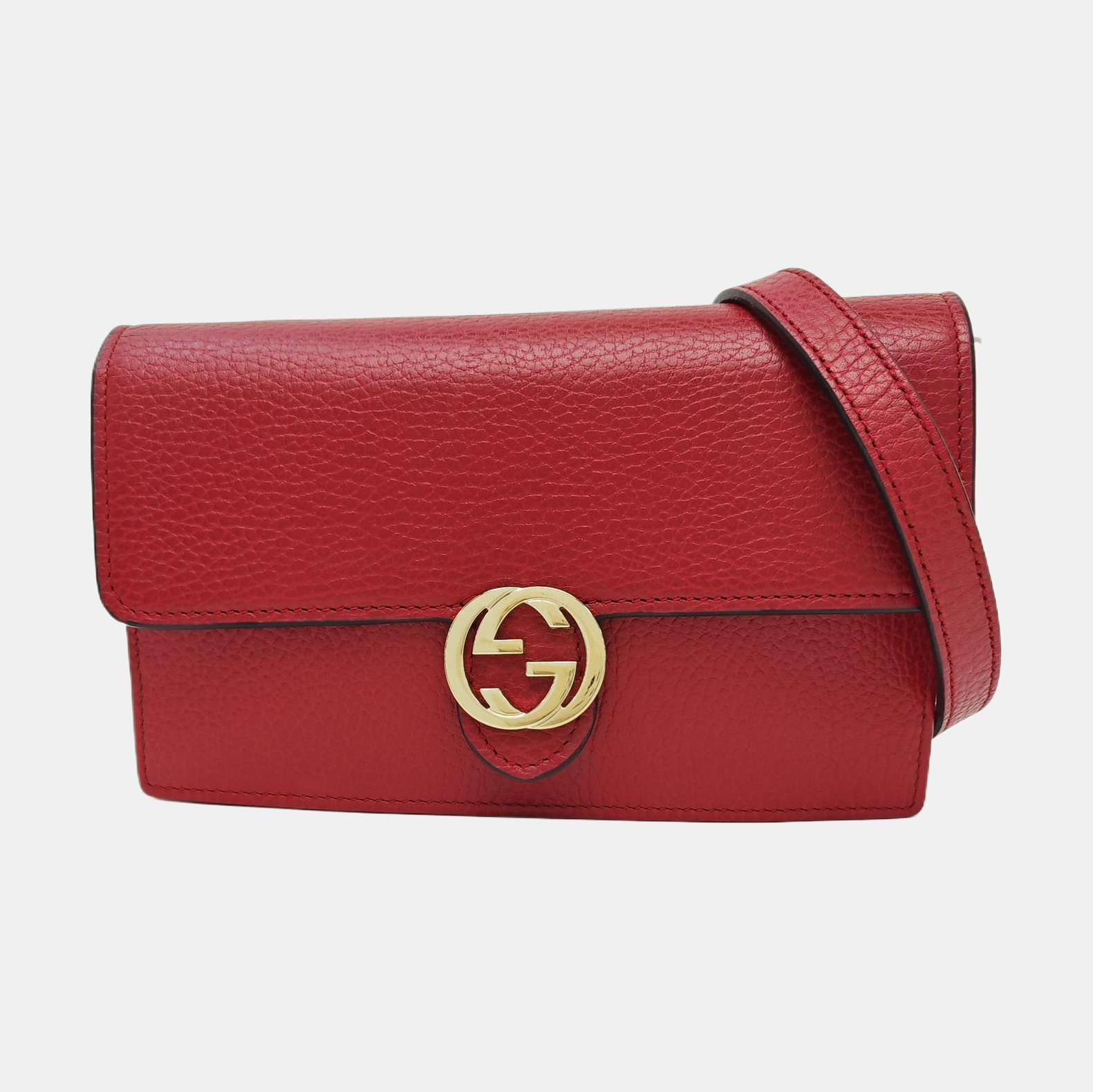 Calfskin Shoulder Bag Red