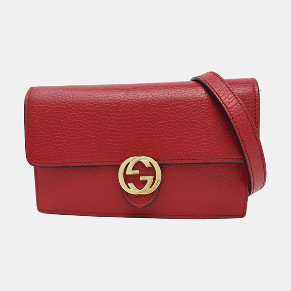 Calfskin Shoulder Bag Red