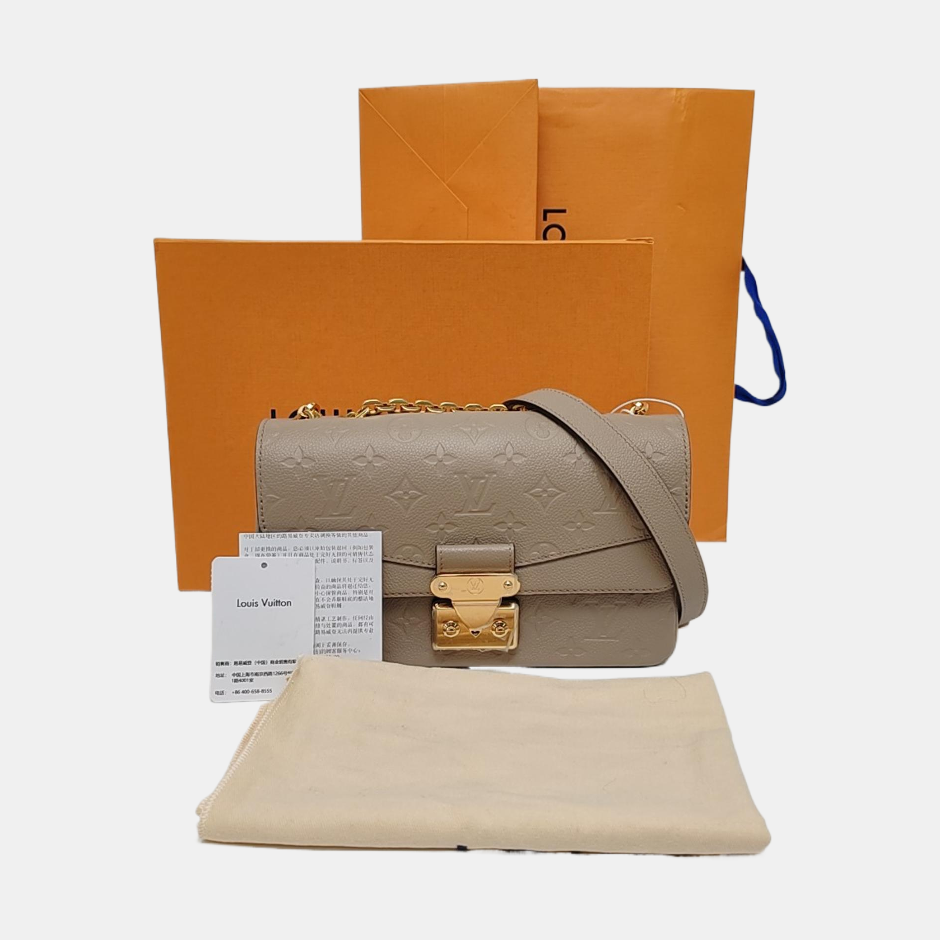 MARCEAU Monogram Calfskin Beige