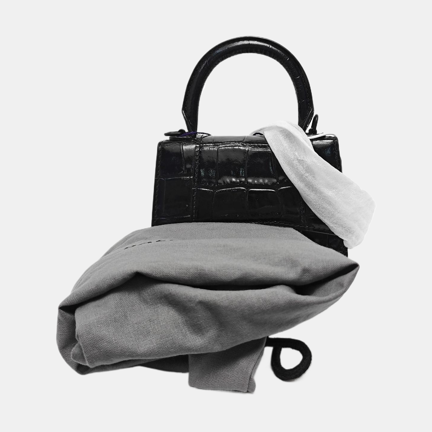 Hourglass Mini Calfskin Black