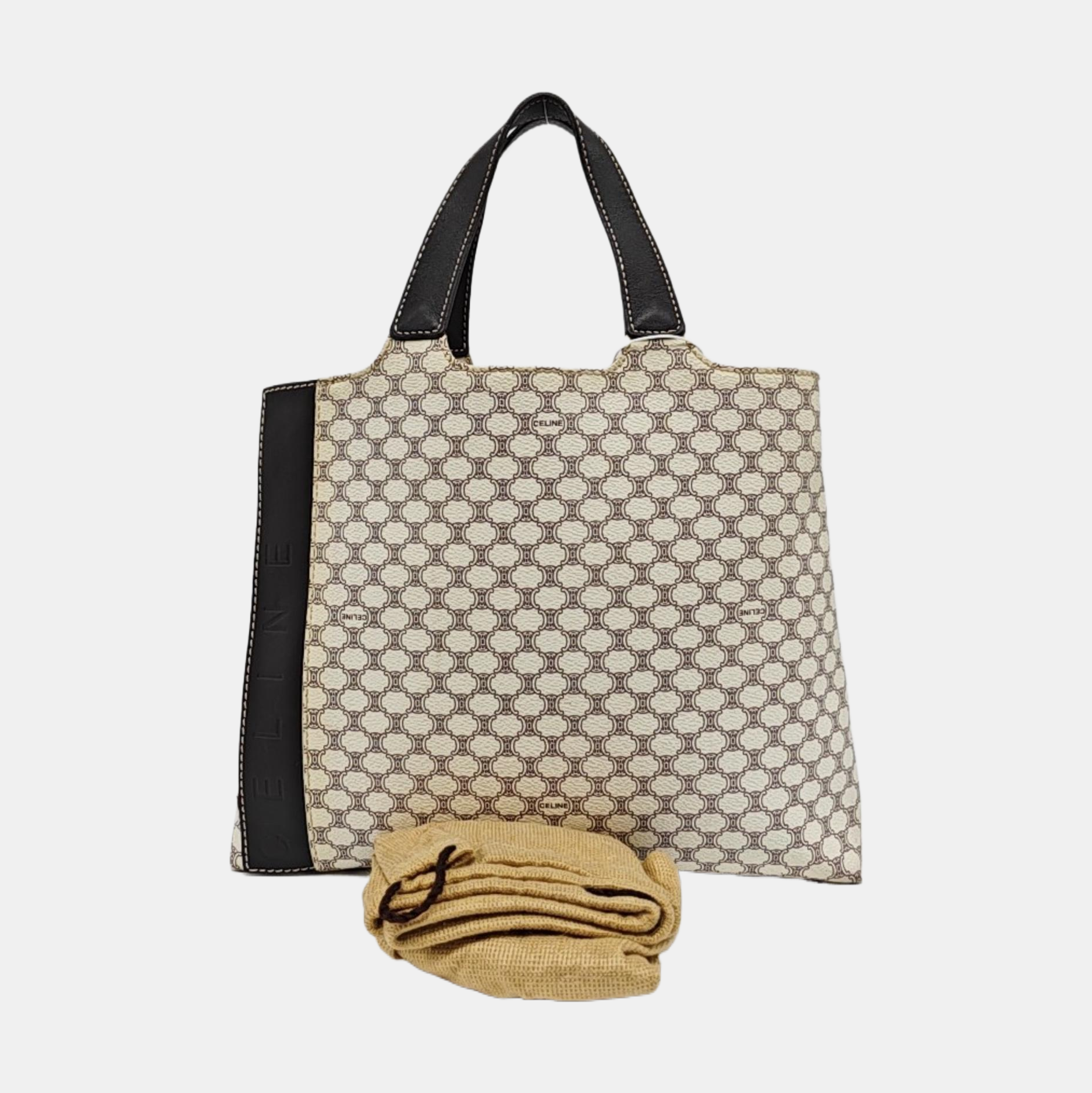 Coated Canvas Tote Bag White