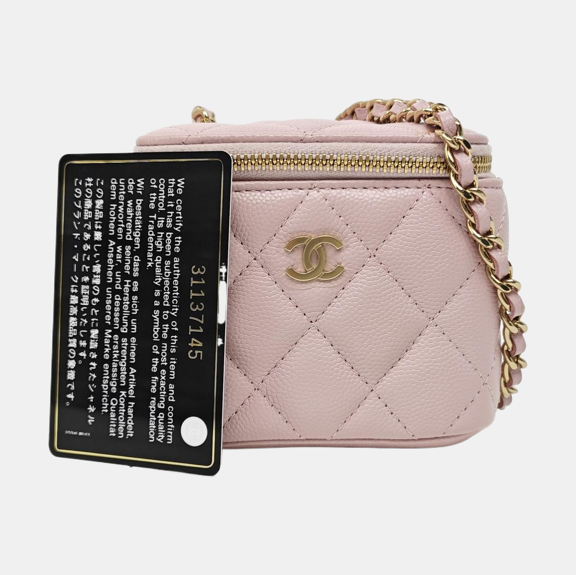 Quilted Calfskin Shoulder Bag Pink
