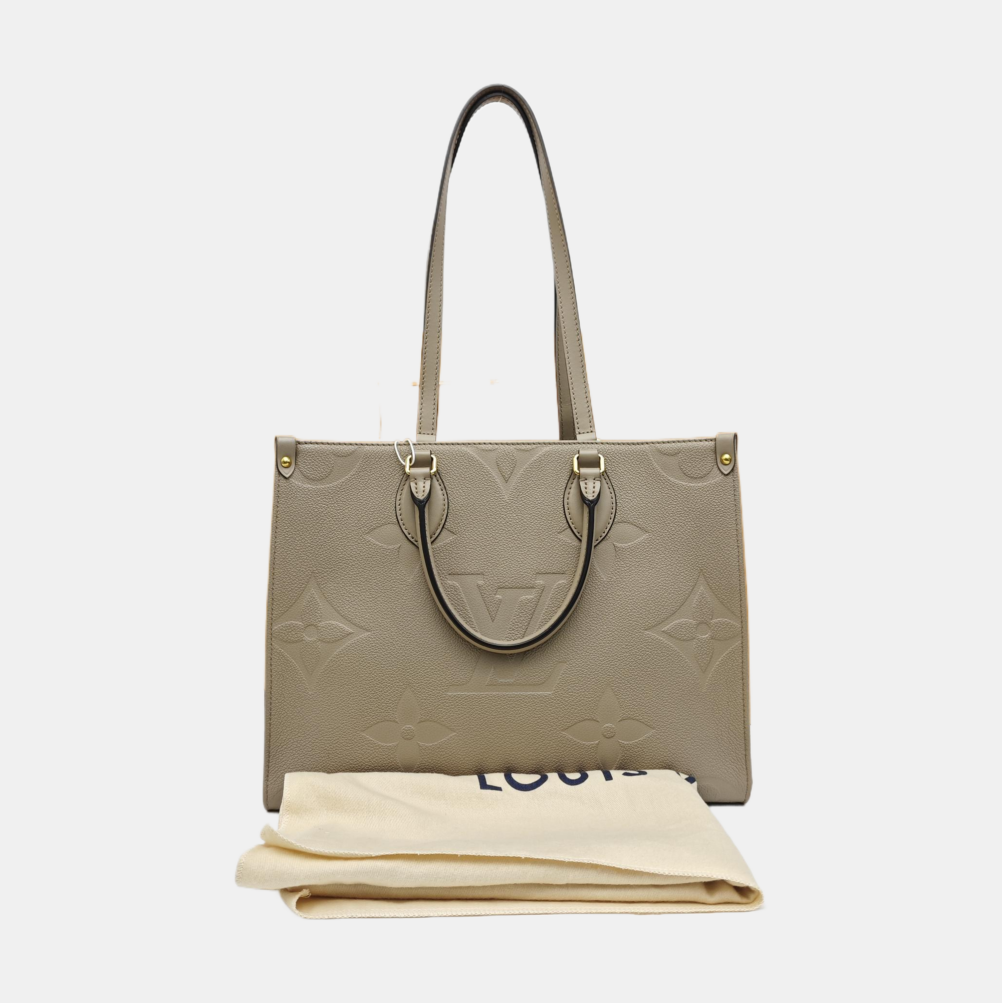 ONTHEGO MM Monogram Calfskin Gray
