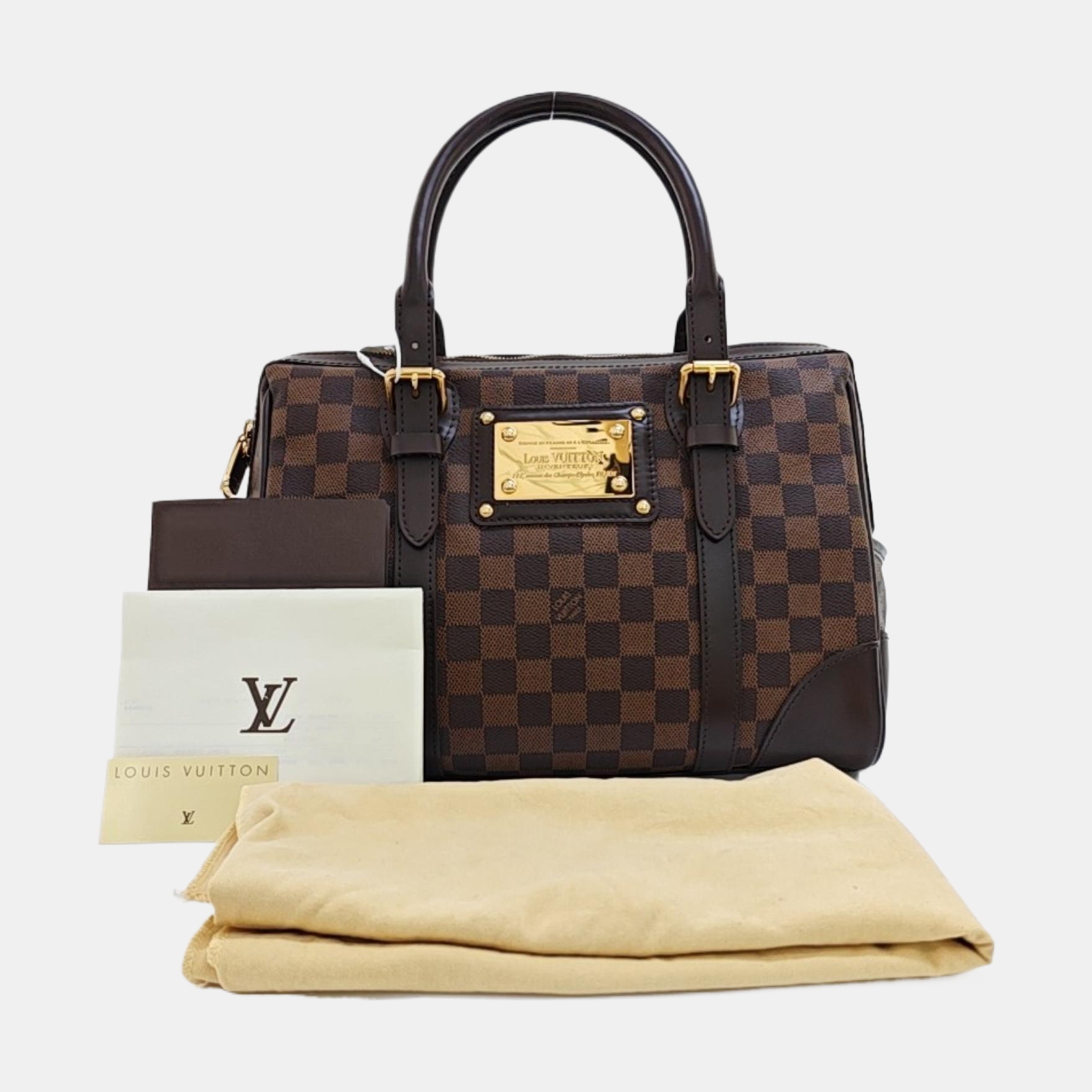 BERKELEY Damier Ebene Coated Canvas Brown