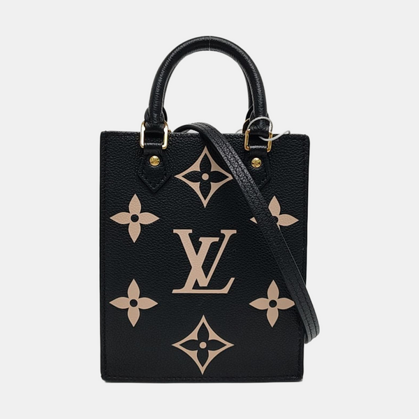 SAC PLAT Mini Monogram Calfskin Black