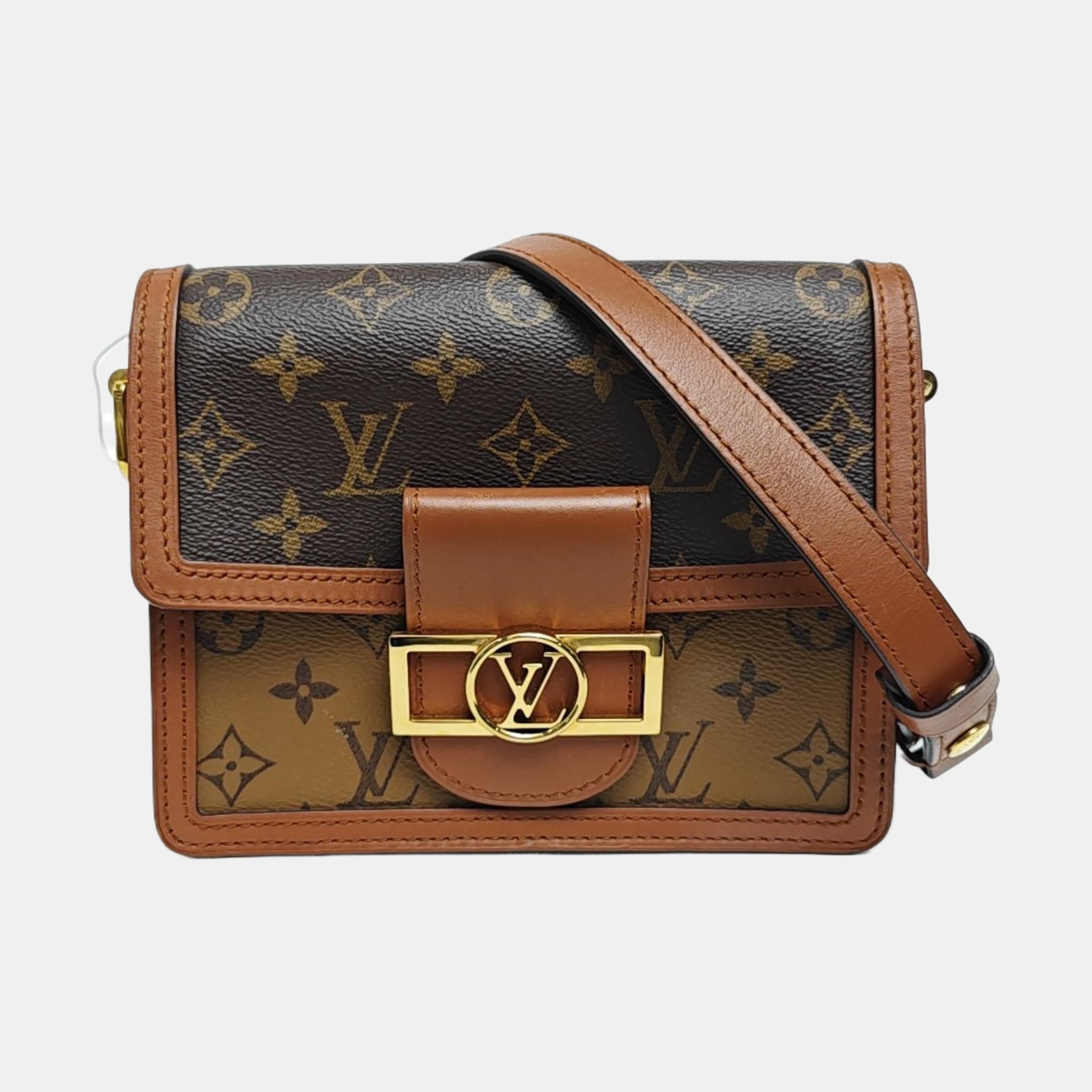 DAUPHINE Mini Monogram Coated Canvas Brown