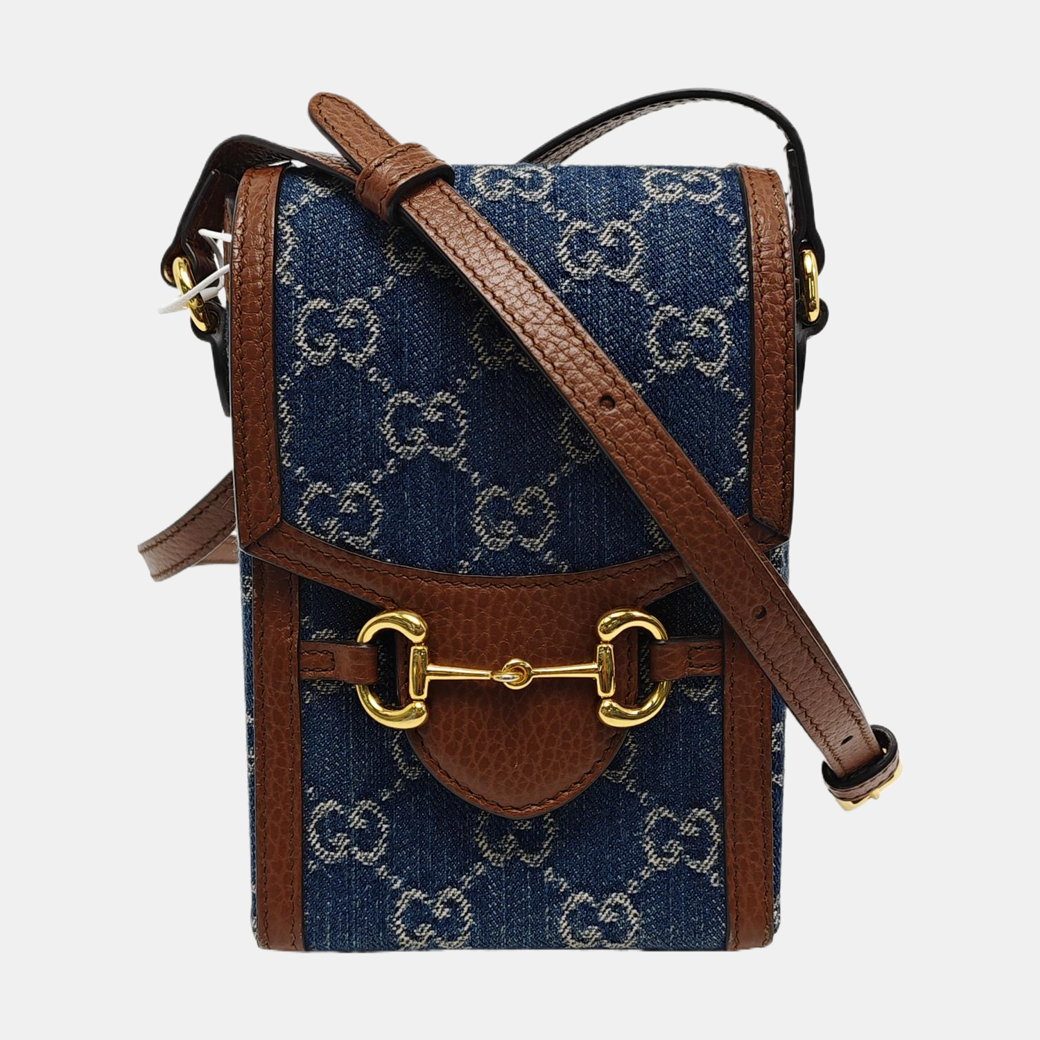 Horsebit 1955 Mini Monogram Denim Blue