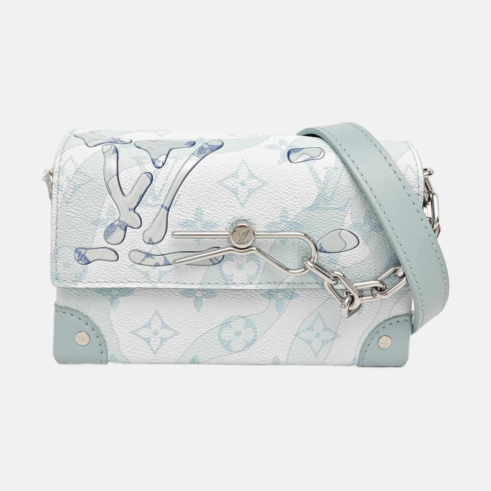 STEAMER Mini Monogram Coated Canvas Blue