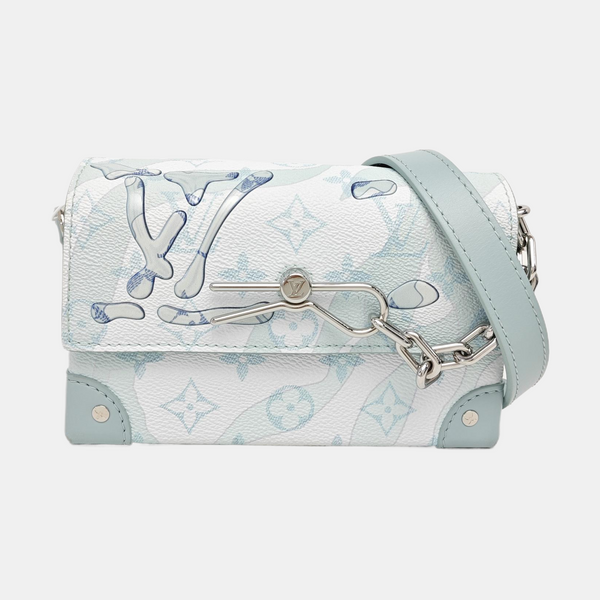 STEAMER Mini Monogram Coated Canvas Blue