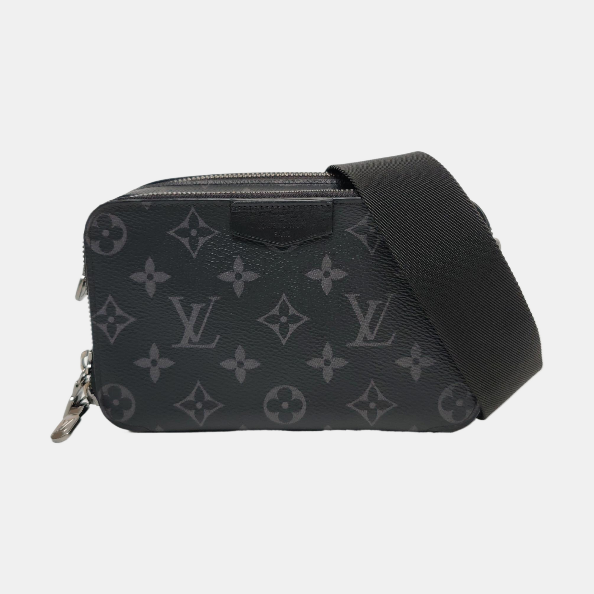 ALPHA Monogram Coated Canvas Black