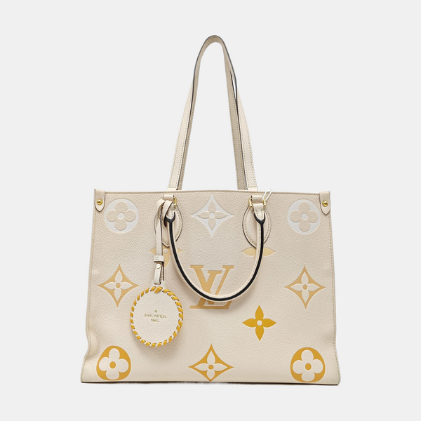 ONTHEGO MM Monogram Calfskin Beige