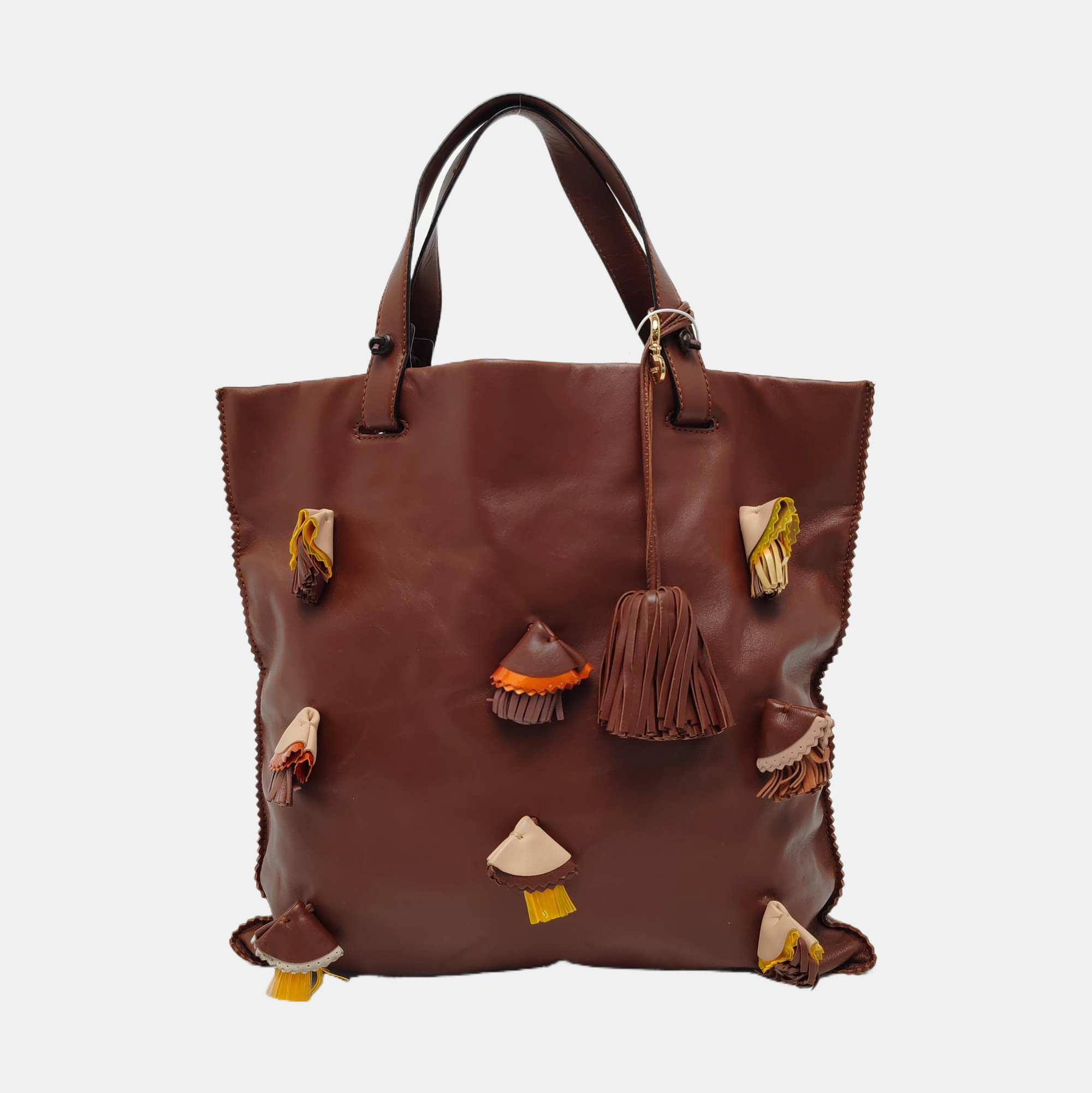 Lambskin Tote Bag Brown