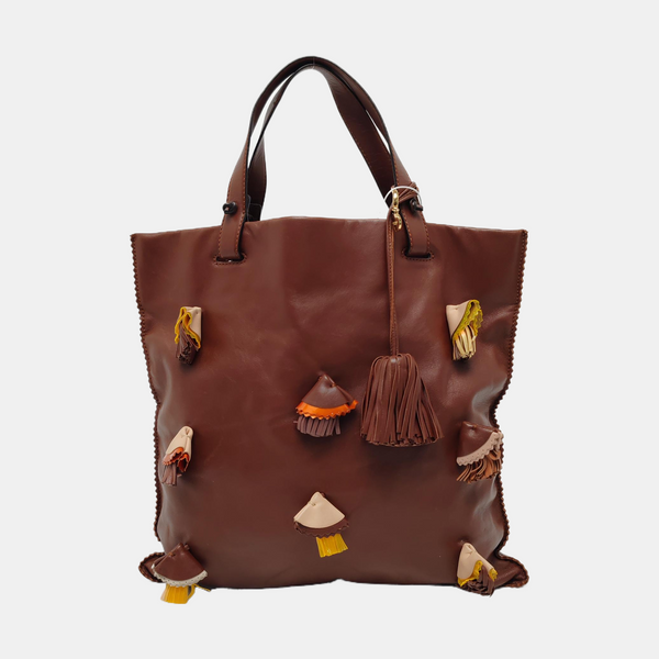 Lambskin Tote Bag Brown
