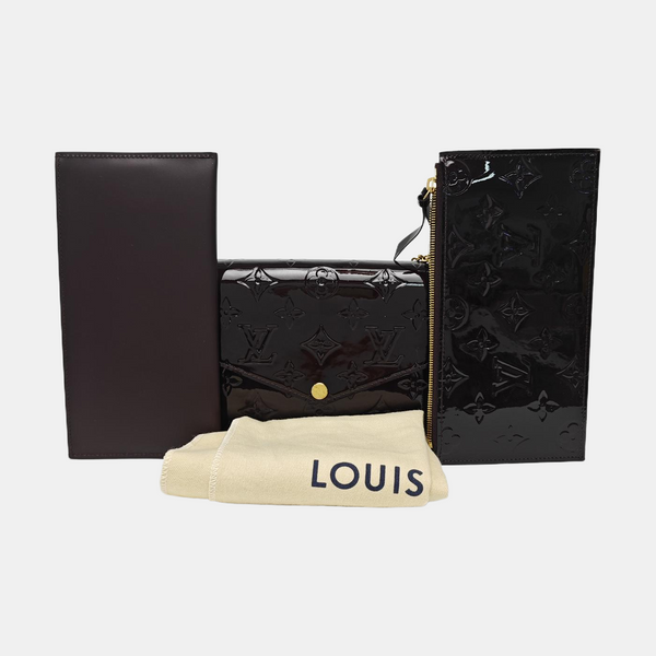 FÉLICIE Monogram Patent Leather Black